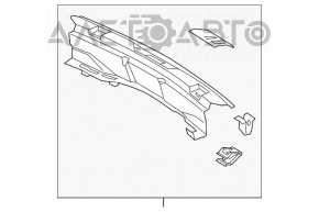 Capacul portbagajului Ford Explorer 20- zgârieturi, fixările sunt rupte, plasticul este decolorat.