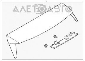 Спойлер двери багажника Ford Explorer 20- со стоп сигналом