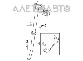 Ремень безопасности 3 ряд задний правый Ford Explorer 20-