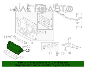 Deflectorul radiatorului de sus Ford Explorer 20-