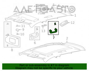 Ручка потолка задняя левая Ford Escape MK4 20-22 бежевая