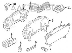 Tabloul de bord Ford Escape MK4 20-22 Seria Mid analogic