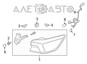 Lampa exterioară aripă dreapta Ford Escape MK4 20-22 zgârieturi