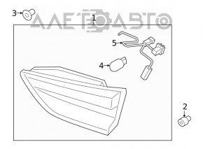 Lampa interioară pentru capacul portbagajului dreapta Ford Escape MK4 20-22