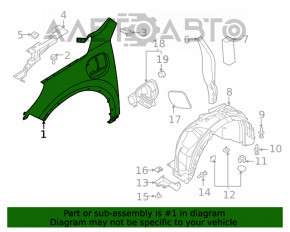 Aripa față stânga Ford Escape MK4 20- argintiu UX