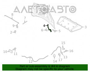 Buclă capotă dreapta Ford Escape MK4 20-