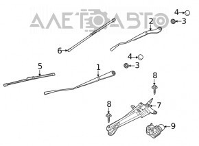 Поводок дворника левый Ford Escape MK4 20-