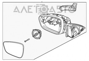 Oglindă laterală dreapta Ford Escape MK4 20-22