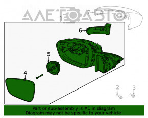 Зеркало боковое левое Ford Escape MK4 20-22