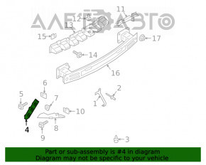 Suportul pentru bara spate stânga exterioară Ford Escape MK4 20-