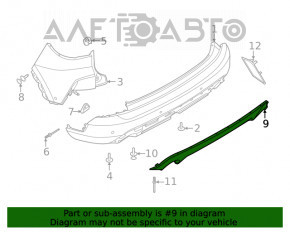 Buza bara spate Ford Escape MK4 20-22 structura pentru 2 tevi zgarieturi.