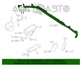 Подушка безопасности airbag боковая шторка правая Ford Escape MK4 20- стрельнувшая