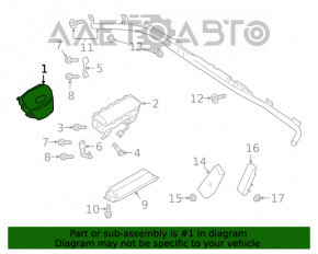 Airbag-ul de siguranță în volanul șoferului Ford Escape MK4 20- cartuș ruginit de pirotehnică