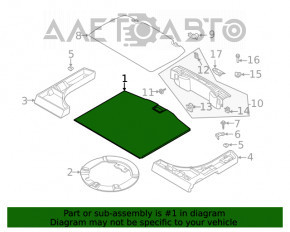 Capacul portbagajului Ford Escape MK4 20- negru, lovitura