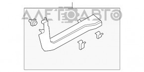 Накладка порога передняя левая Ford Escape MK4 20- черная, потёрта