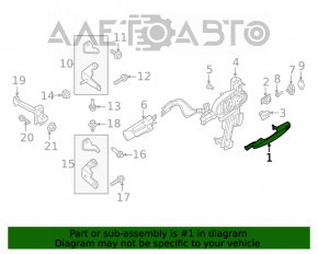 Mânerul ușii exterioare din spate, stânga, Ford Escape MK4 20- structura