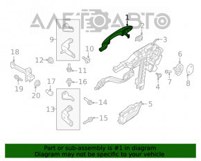 Mânerul ușii exterioare din față dreapta Ford Escape MK4 20- keyless