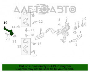 Limitatorul ușii din față stânga Ford Escape MK4 20-