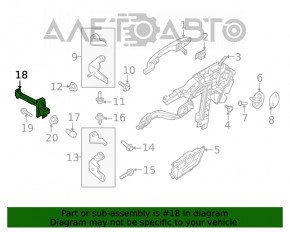 Limitatorul ușii din spate stânga Ford Escape MK4 20-