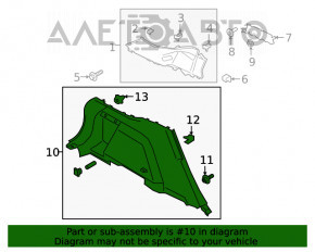 Capacul arcului stâng Ford Escape MK4 20- negru, zgârieturi