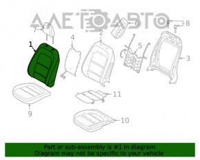 Scaun șofer Ford Escape MK4 20- fără airbag, electric, cu încălzire, material textil gri, de curățat chimic.