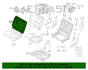 Задний ряд сидений 2 ряд Ford Escape MK4 20-22 без airbag, механич, тряпка серая, под химчистку