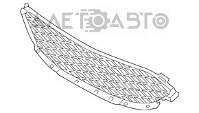 Grila radiatorului Ford Escape MK4 20-22, neagră din carbon.