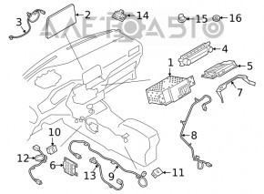 Panoul de control al sistemului audio Ford Escape MK4 20-22