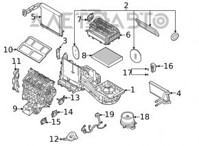 Актуатор моторчик привод печки вентиляция Ford Escape MK4 20-