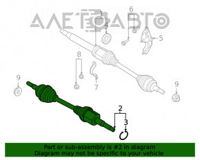 Ax cu semicură față stânga Ford Escape MK4 20- 1.5T FWD nou OEM original