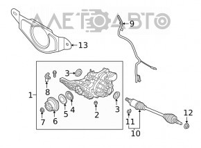 Ax cu semiasa spate stanga Ford Escape MK4 20-