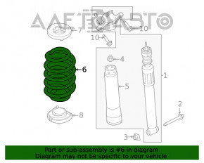 Arcul elicoidal spate stânga Ford Escape MK4 20- 1.5T, 2.0T FWD