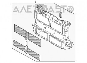 Televizorul panoului radiatorului complet cu jaluzele pentru Ford Escape MK4 20- cu motor electric.