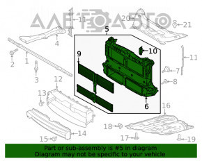 Televizorul panoului radiatorului complet cu jaluzele pentru Ford Escape MK4 20- cu motor electric.