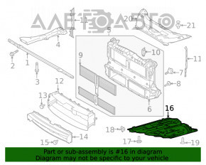 Protecția motorului Ford Escape MK4 20- FWD este lubrifiată, rupturi.