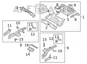 Корыто багажника Ford Escape MK4 20- на кузове