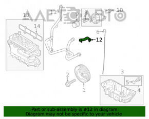 Патрубок охлаждения нижний Ford Escape MK4 20-22 1.5T