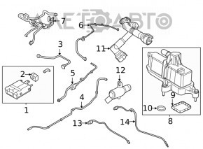 Canistra cu absorbant de cărbune asamblată Ford Escape MK4 20- 1.5T, 2.0T