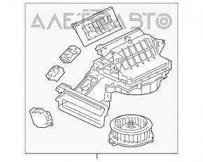 Corpul ventilatorului este gol, partea dreaptă a unui Mitsubishi Galant 04-12.