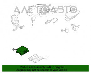 Modulul airbag SRS pentru computerul airbag-urilor de siguranță Mitsubishi Galant 99 trebuie reprogramat.