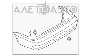 Bara spate Mitsubishi Lancer 8 01-04 alb, cu suportul rupt, zgârietură