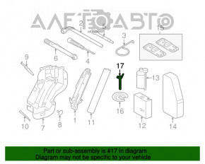 Крепление запасного колеса VW Tiguan 09-17 винт новый OEM оригинал