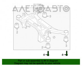 Șuruburile de fixare a suportului de spate 4 bucăți Audi Q3 8U 15-18 115mm