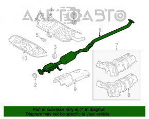 Catalizatorul de pe traseul de evacuare intermediar al Mazda 3 14-18 BM