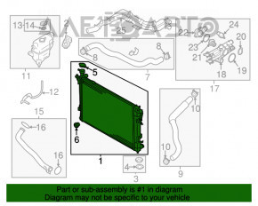 Radiator de racire cu apa Hyundai Santa FE Sport 13-18 2.0T, 2.4 KOYORAD Japonia