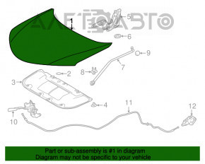 Capota goală Toyota Rav4 13-18 nouă, neoriginală.