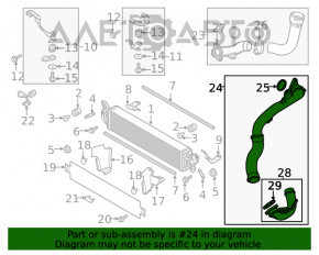 Tubul de admisie pentru turbina de sus Mazda CX-9 16-