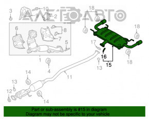 Silentioză spate cu butoaie Mazda CX-9 16-