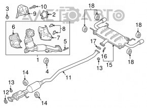 Silentioză spate cu butoaie Mazda CX-9 16-