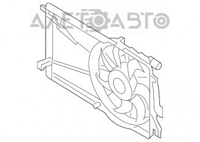 Difuzorul capacului radiatorului cu ventilator pentru Mazda3 MPS 09-13